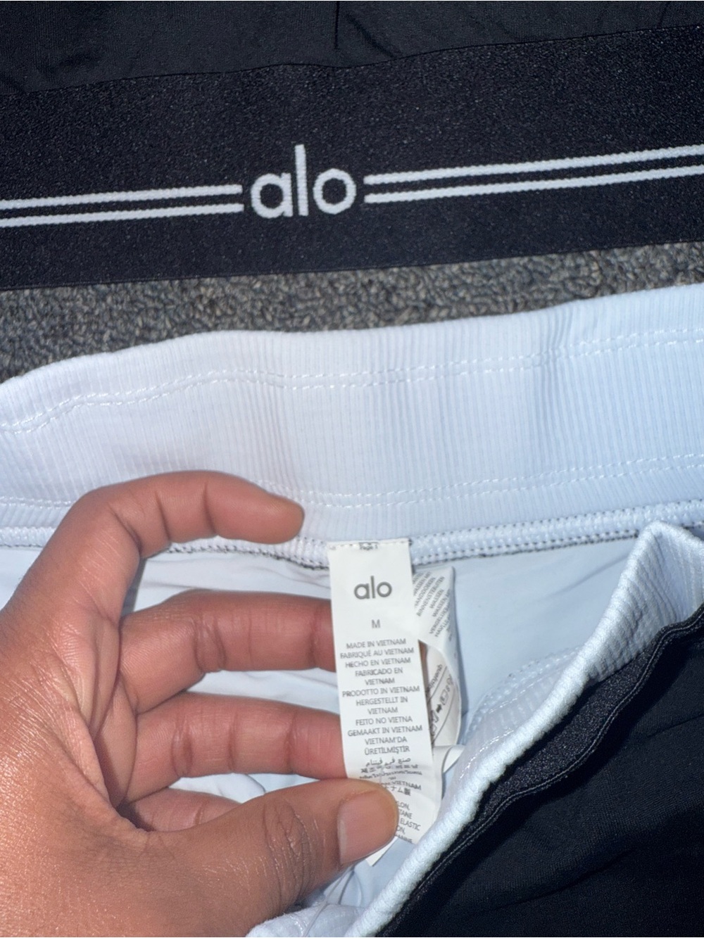 ALO Yoga Black & White better together Sports Bra and Skirt Set - Picture 3 of 4